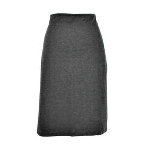 Pencil Skirt Stretchy Knit Back Zipper Hidden Elastic Waistband Gray Women's 10